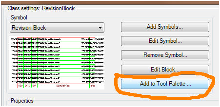 add custom tag to tool palette in autocad