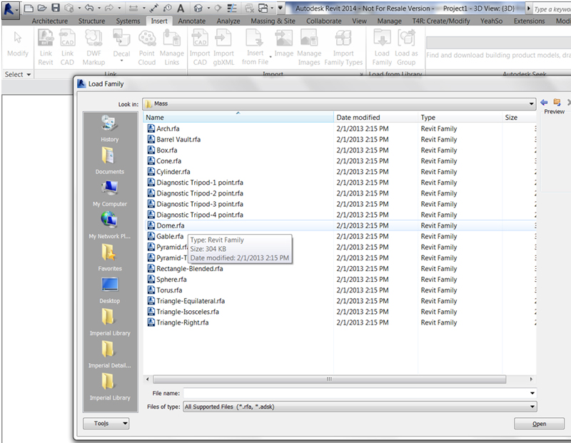 revit 2014 family library