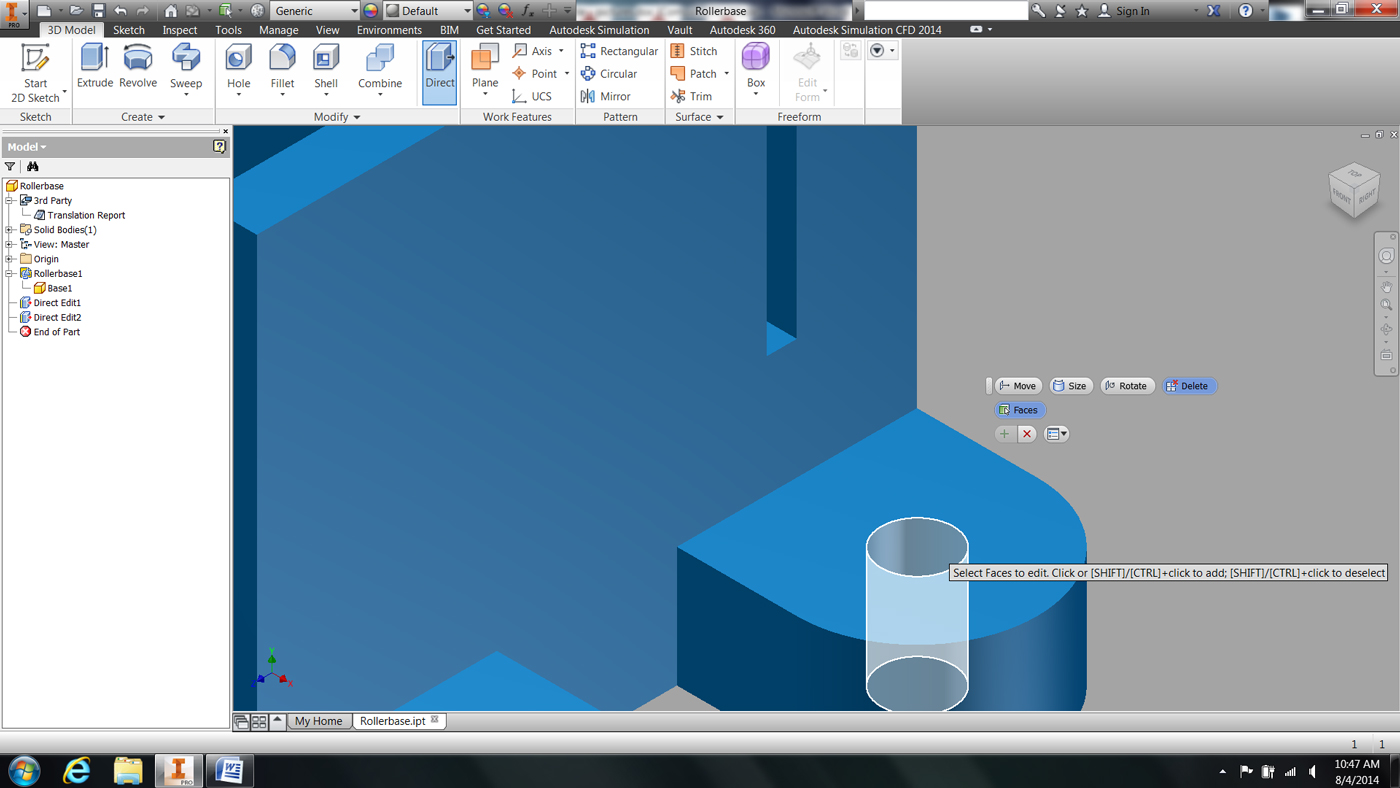 cad autodesk inventor 2015 model sidebar