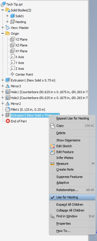 Updates to the Nesting Tools