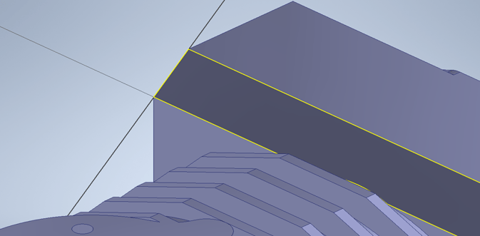 Screenshot of an active sketch plane with "Coordinate System Indicator" turned off.
